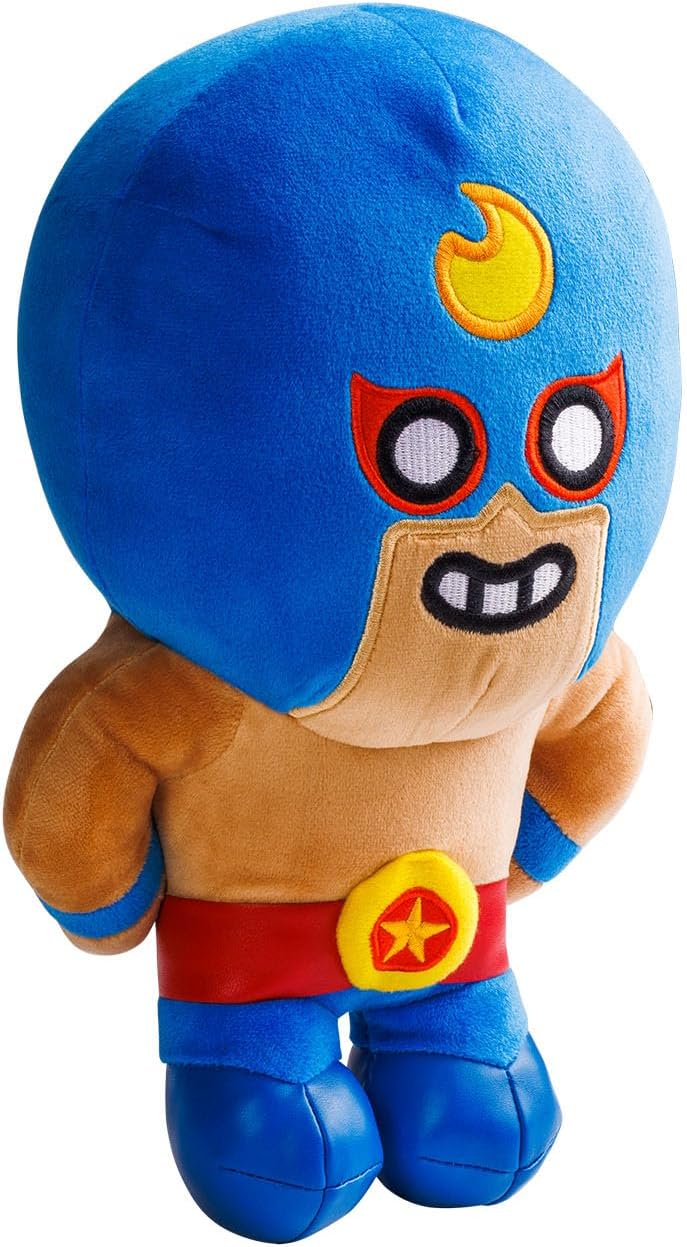 P.M.I. Brawl Stars Plush | 8-Inch Soft & Huggable Stuffed Toy | Collectible Plushie of Leon, El Primo, Colt, or Spike Mystery Pack at Random | Official Licensed Brawler Plush for Fans & Kids